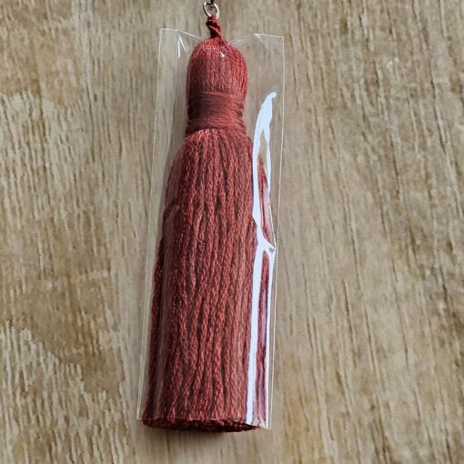Jaspis („Shoushan-Jaspis") -Mala (2) mit Baumwollquaste: – Bild 7