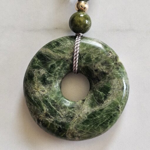 Chromdiopsid-Mala (2) mit Chromdiopsid-Donut – Bild 7