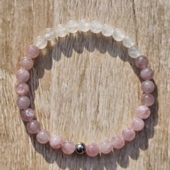 Rosenquarz-Milchquarz-Armband