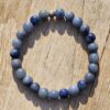 Blauquarz (matt) -Armband