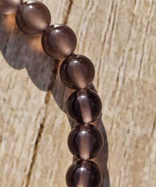 Achat (grau und weiß) -Chalcedon (lilafarben) -Armband – Bild 4